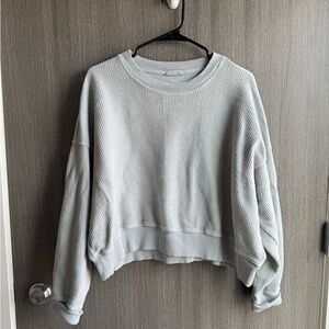 Aerie Light Blue Ribbed Sweatshirt - S